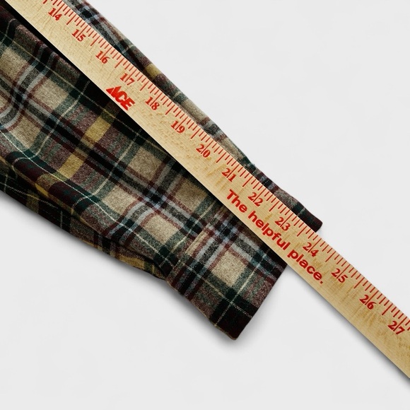 Pendleton Lodge Shirt Mens Large Brown Tartan Flannel 100% Wool Long Sleeves - Picture 5 of 13